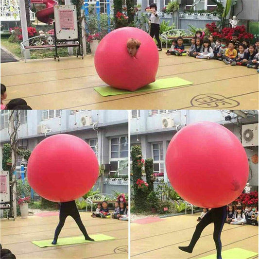 Newly 72 Inch Latex Giant Human Egg Balloon Round Climb-in Balloon for Funny Game